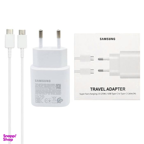 شارژر دیواری فست شارژ 2 پین سامسونگ مدل EP-TA800 3A PD 25W به همراه کابل تایپ سی