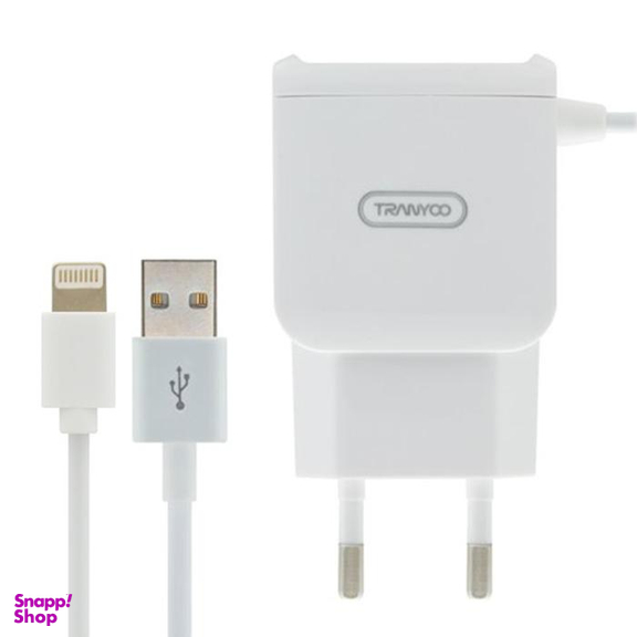 شارژر دیواری ترانیو (Tranyoo) مدل V20 همراه با کابل لایتنینگ