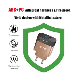 شارژر دیواری نیتو (Nitu) مدل NT-TC75 همراه با کابل MicroUsb