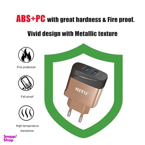 شارژر دیواری نیتو (Nitu) مدل NT-TC75 همراه با کابل MicroUsb