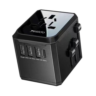 مبدل برق 5کاره یسیدو (Yesido) مدل MC10 3USB+ 1TC