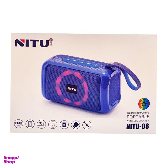 اسپیکر بلوتوثی قابل حمل نیتو (Nitu) مدل 06
