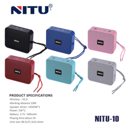 اسپیکر بلوتوثی قابل حمل نیتو (Nitu) مدل 10