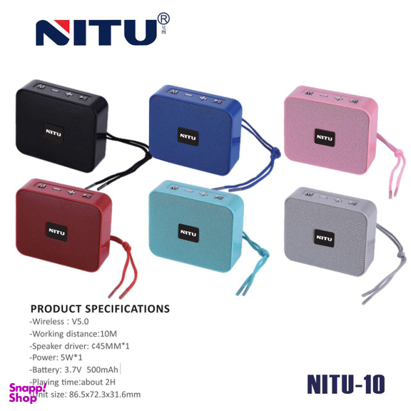 اسپیکر بلوتوثی قابل حمل نیتو (Nitu) مدل 10