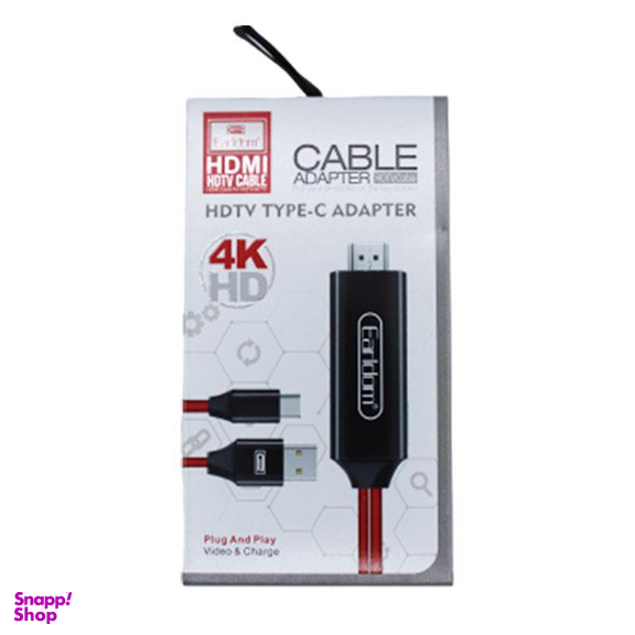 کابل Type-Cبه Hdmi ارلدام (Ealrdom) 4k مدل ET-W12 طول 2 متر