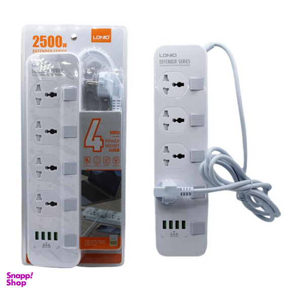 چند راهی برق الدینیو (Ldnio) مدل SC4408 با کابل 2 متری به همراه فیوز محافظ