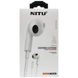 هندزفری سیم دار لایتنینگ نیتو (Nitu) مدل NT-NE36