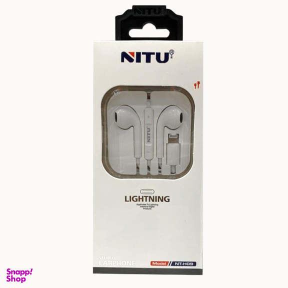 هندزفری سیم دار لایتنینگ نیتو (Nitu) مدل NT-H9