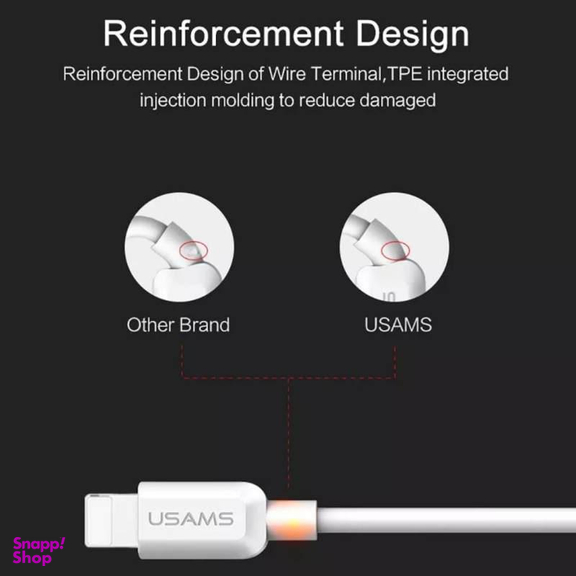 کابل تبدیل USB به لایتنینگ یوسمز (Usams) مدل US-SJ097S طول 1 متر