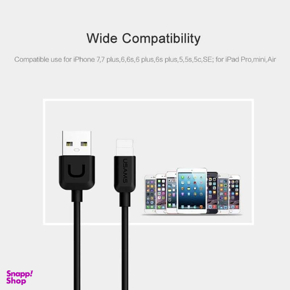 کابل تبدیل USB به لایتنینگ یوسمز (Usams) مدل US-SJ097S طول 1 متر