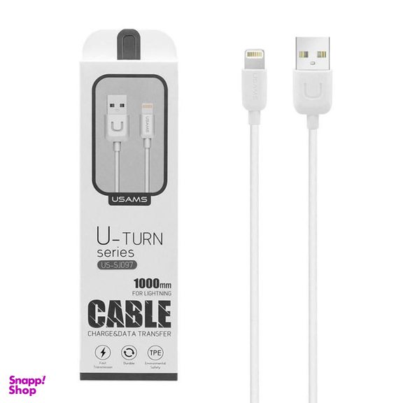 کابل تبدیل USB به لایتنینگ یوسمز (Usams) مدل US-SJ097S طول 1 متر