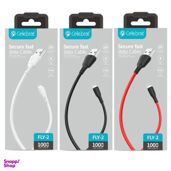 کابل تبدیل USB به لایتنینگ سلبریت (Celebrat) مدل FLY-2i طول 1 متر