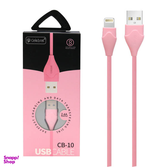 کابل تبدیل USB به لایتنینگ سلبریت (Celebrat) مدل CB-10 طول 1 متر