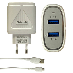 شارژر دیواری گلکسبیت (Galaxbit) مدل GCH27 همراه با کابل microUSB