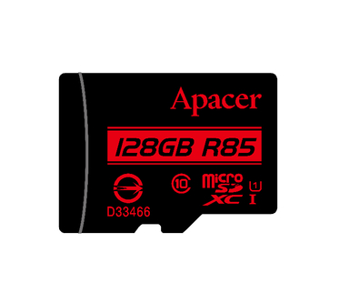 کارت حافظه microSDXC اپیسر (Apacer) کلاس 10 استاندارد UHS-I U1 سرعت 85MBps همراه با آداپتور SD ظرفیت 128 گیگابایت