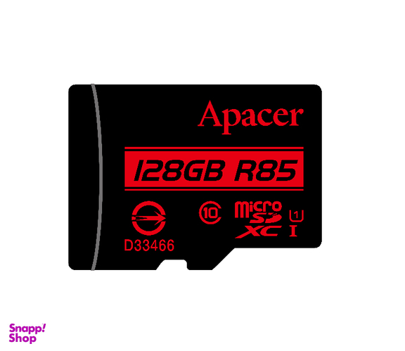 کارت حافظه microSDXC اپیسر (Apacer) کلاس 10 استاندارد UHS-I U1 سرعت 85MBps همراه با آداپتور SD ظرفیت 128 گیگابایت