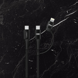 کابل تبدیل USB-C به USB-C/ لایتنینگ ارلدام (Ealrdom) مدل ET-ICC019 طول 1 متر