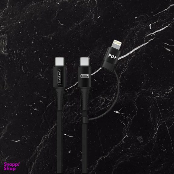 کابل تبدیل USB-C به USB-C/ لایتنینگ ارلدام (Ealrdom) مدل ET-ICC019 طول 1 متر