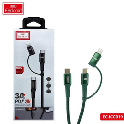 کابل تبدیل USB-C به USB-C/ لایتنینگ ارلدام (Ealrdom) مدل ET-ICC019 طول 1 متر