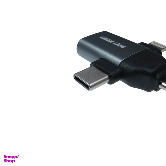مبدل USB به microusb / لایتنینگ / USB-C گرین لاین مدل GN3IN1OTGGY