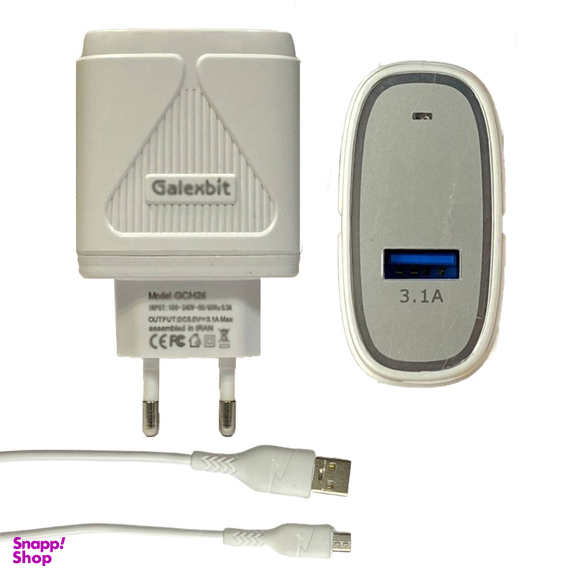 شارژر دیواری گلکسبیت (Galaxbit) مدل GCH26 همراه با کابل microUSB