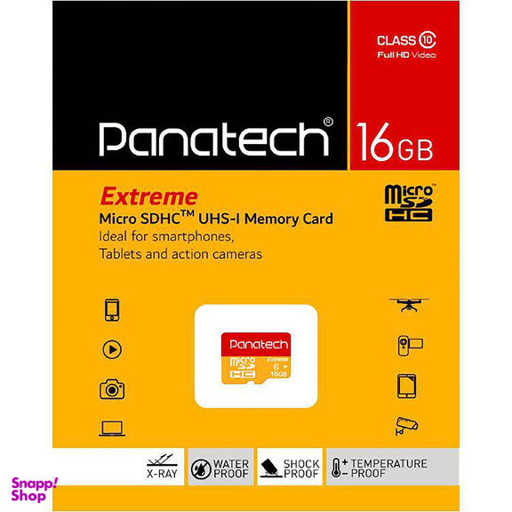 کارت حافظه‌ microSDHC پاناتک (Panatech) مدل Extreme کلاس 10 ظرفیت 16 گیگابایت استاندارد UHS-I U1
