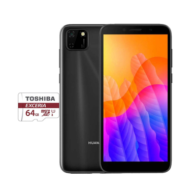 گوشی موبایل هوآوی (Huawei) مدل Y5p DRA-LX9 ظرفیت 32GB رم 2GB+کارت حافظه microSDXC توشیبا مدل EXCERIA M302-EA ظرفیت 64GB