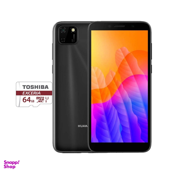 گوشی موبایل هوآوی (Huawei) مدل Y5p DRA-LX9 ظرفیت 32GB رم 2GB+کارت حافظه microSDXC توشیبا مدل EXCERIA M302-EA ظرفیت 64GB