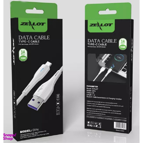 کابل شارژر تایپ سی زیلوت (Zealot) مدل c01c طول 1 متر