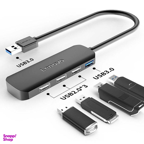 هاب 4 پورت USB3٫0 لنوو (Lenovo) مدل A601 Youth Edition رنگ مشکی