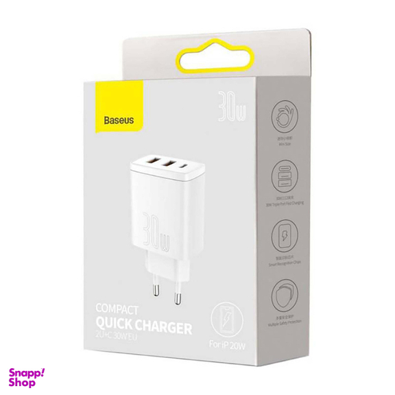 شارژر دیواری باسیوس (Baseus) مدل Compact Quick 30w