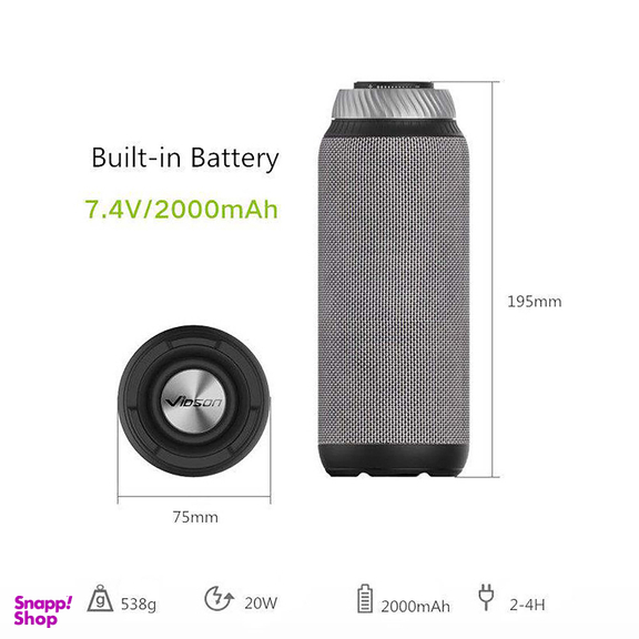 اسپیکر بلوتوثی قابل حمل دابلیو-کینگ (W-King) مدل D6