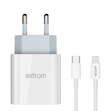 شارژر دیواری 20 وات اکستروم (Axtrom) مدل AWC20WPD به همراه کابل تبدیل لایتنینگ