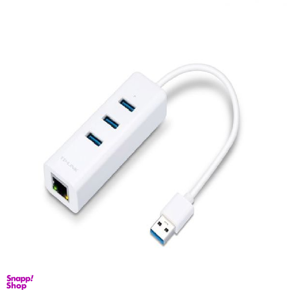 هاب USB 3.0 سه پورت و کارت شبکه تی پی-لینک مدل UE330