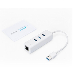 هاب USB 3.0 سه پورت و کارت شبکه تی پی-لینک مدل UE330