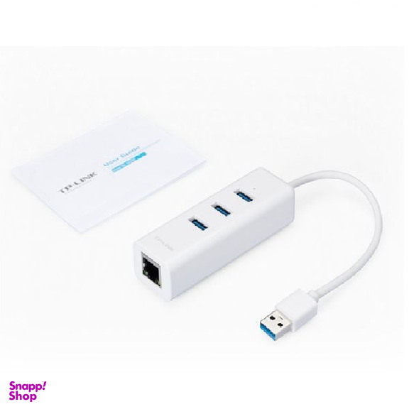 هاب USB 3.0 سه پورت و کارت شبکه تی پی-لینک مدل UE330