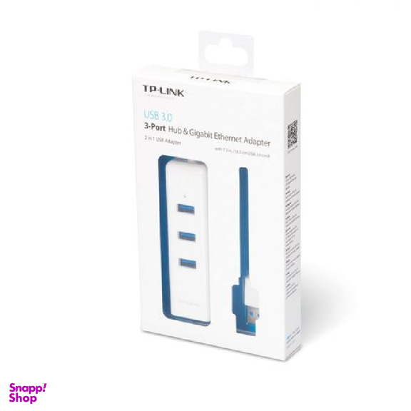 هاب USB 3.0 سه پورت و کارت شبکه تی پی-لینک مدل UE330