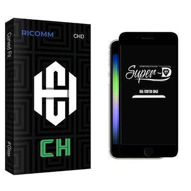 محافظ صفحه نمایش شیشه‌ ای ریکام (Ricomm) مدل CH Glass Super-D مناسب گوشی iPhone Se 2022