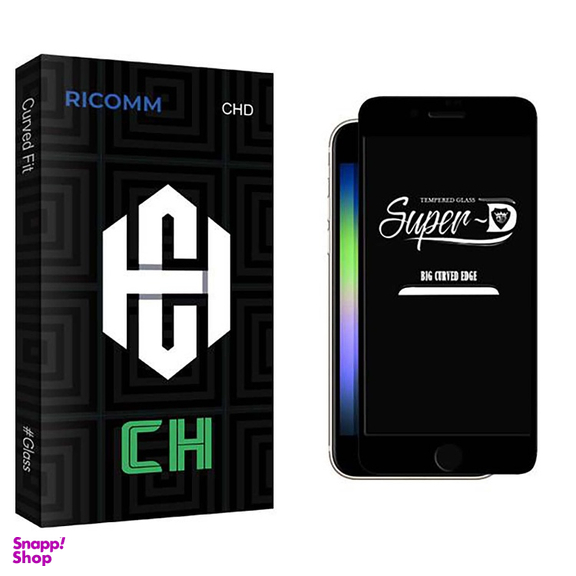 محافظ صفحه نمایش شیشه‌ ای ریکام (Ricomm) مدل CH Glass Super-D مناسب گوشی iPhone Se 2022