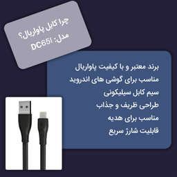 کابل تبدیل USB به لایتنینگ پاواریال (Pavareal) مدل DC65i طول 1 متر