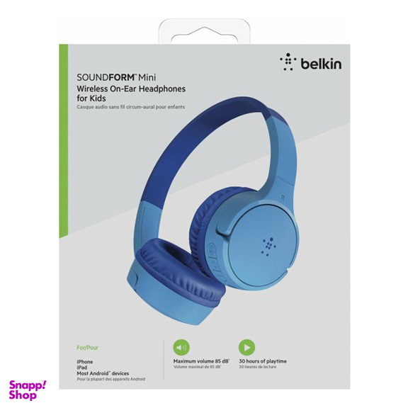 هدفون بلوتوثی بلکین (Belkin) مدل Soundform Mini for Kids AUD002btBL