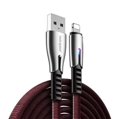 کابل تبدیل USB به لایتنینگ راک اسپیس (Rock Space) مدل RCB0670 طول 1٫2 متر