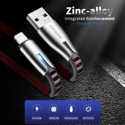 کابل تبدیل USB به لایتنینگ راک اسپیس (Rock Space) مدل RCB0670 طول 1٫2 متر
