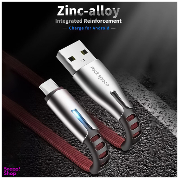 کابل تبدیل USB به MicroUSB راک اسپیس (Rock Space) مدل RCB0776 طول 1٫2 متر