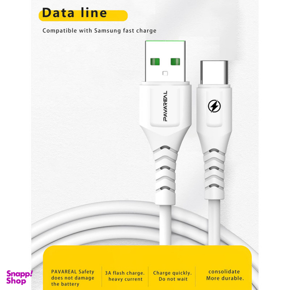 کابل تبدیل USB به USB-C پاواریال (Pavareal) مدل DC-06C طول 1 متر
