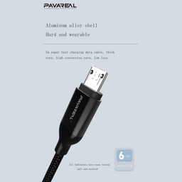 کابل تبدیل USB به MicroUSB پاواریال (Pavareal) مدل DC-158 طول 1 متر