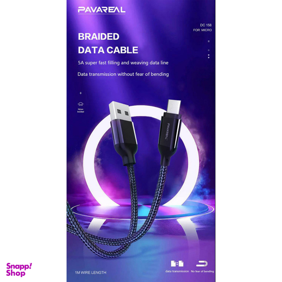 کابل تبدیل USB به MicroUSB پاواریال (Pavareal) مدل DC-158 طول 1 متر