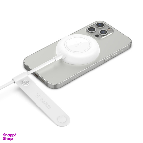 پد شارژ بی سیم مغناطیسی شارژ سریع بلکین مدل WIA005btWH با فناوری MagSafe
