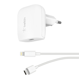 شارژر دیواری شارژ سریع بلکین (Belkin) مدل WCA003vf04WH به همراه کابل لایتنینگ