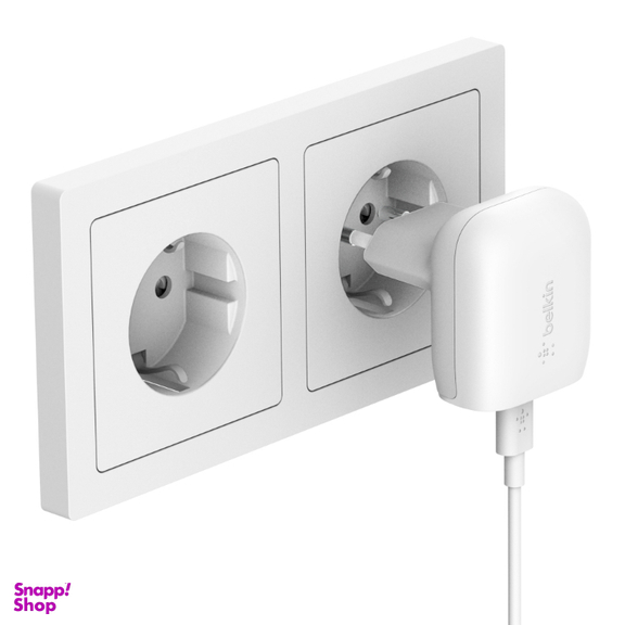 شارژر دیواری شارژ سریع بلکین (Belkin) مدل WCA003vf04WH به همراه کابل لایتنینگ
